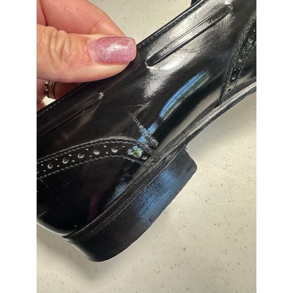 VTG Salvatore Ferragamo Made in Italy Men 9D Kiltie Tassel Black Leather Loafer - Picture 12 of 13